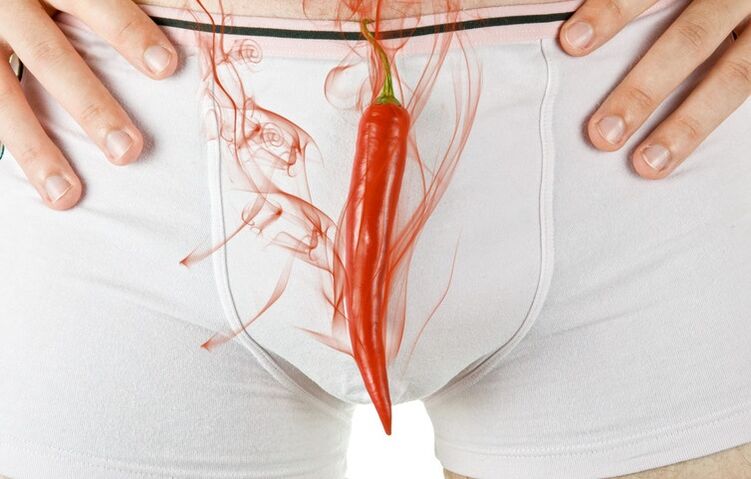 Branden in de lies met prostatitis